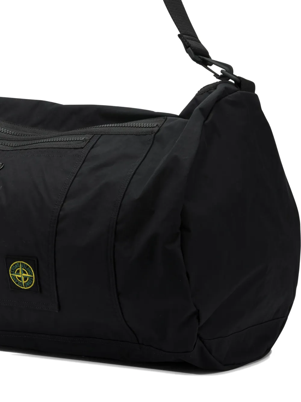 Stone Island Messengertas met logopatch Zwart