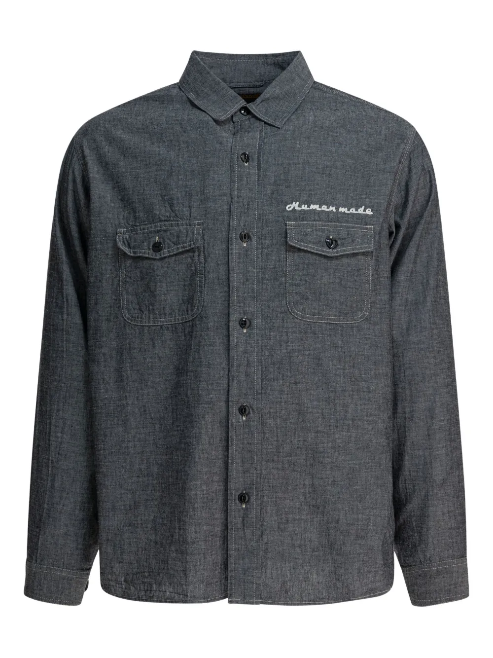 Human Made Chambray buttoned shirt | Black | Image 1