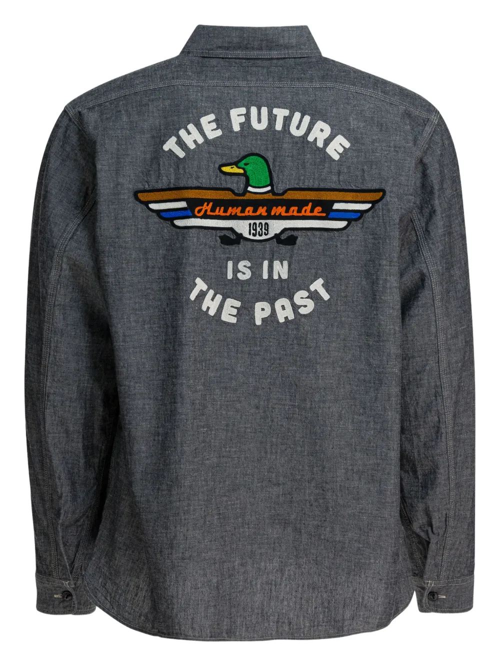 Human Made Chambray buttoned shirt - Zwart