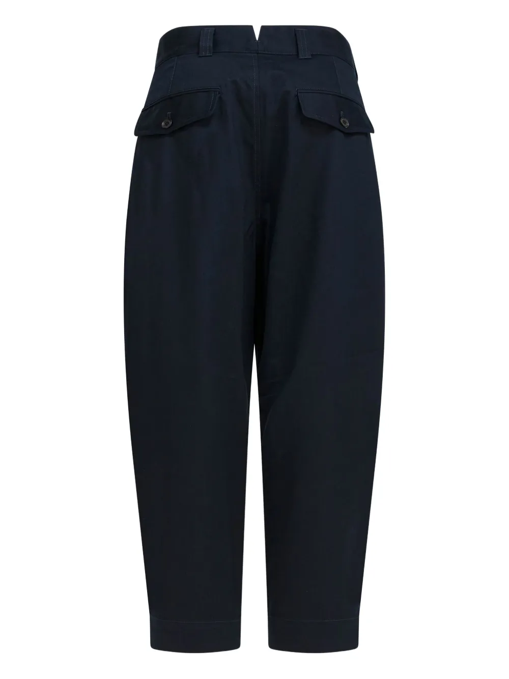 Comme des Garçons Homme button-fastening cotton trousers - Blauw