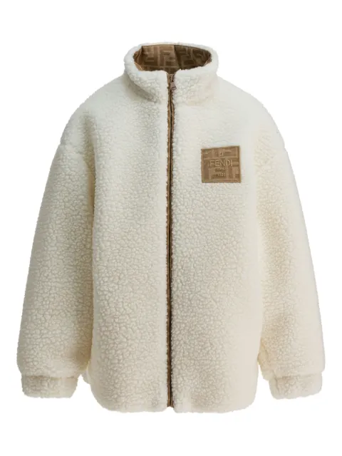 Fendi Kids abrigo con parche del logo