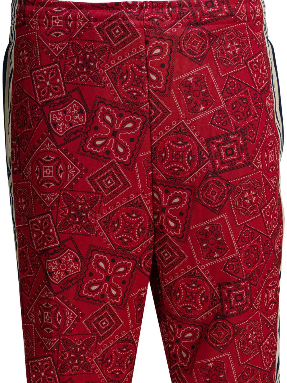 KAPITAL Gestreepte broek Rood