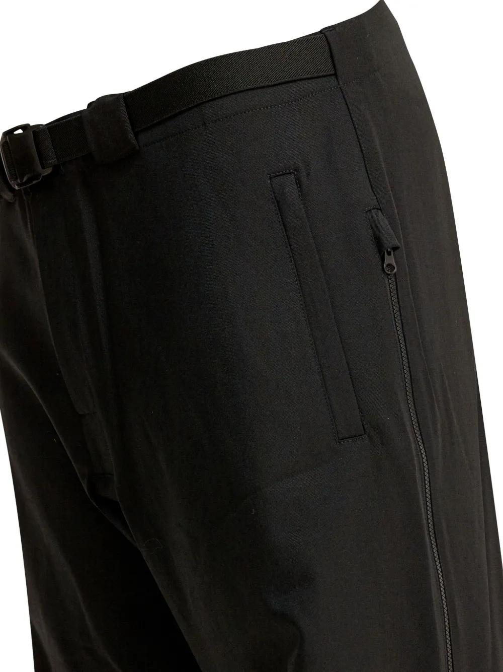 GR10K Broek met rits en ceintuur Zwart