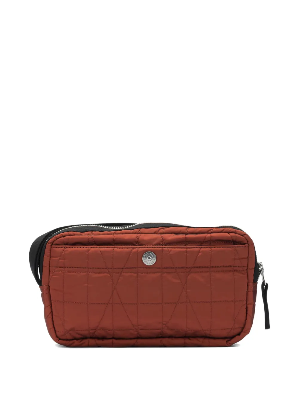 Stone Island quilted zip clutch bag - Rood