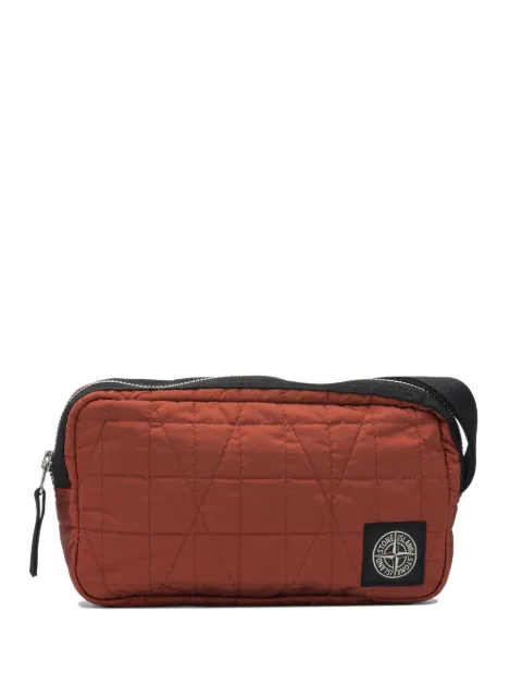 Stone Island quilted zip clutch bag