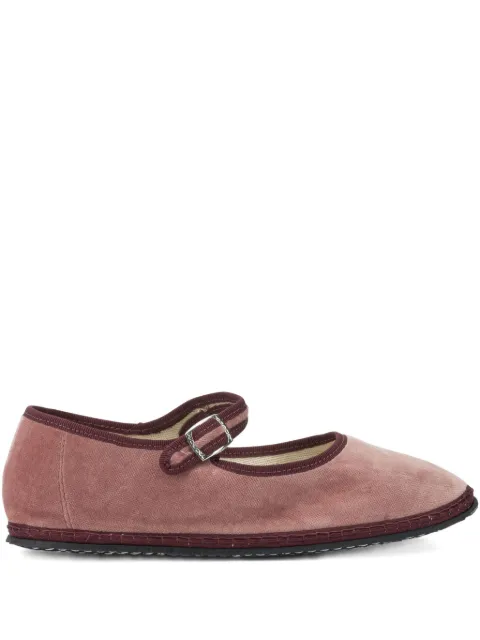 Vibi Venezia buckled velvet ballet flats