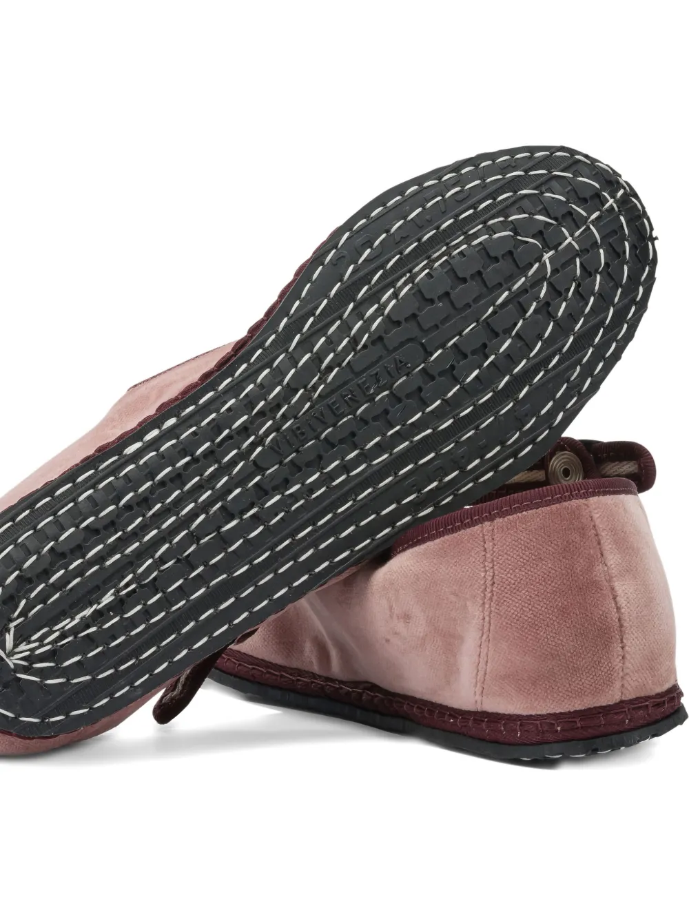 Vibi Venezia Buckled Velvet Ballet Flats In Pink