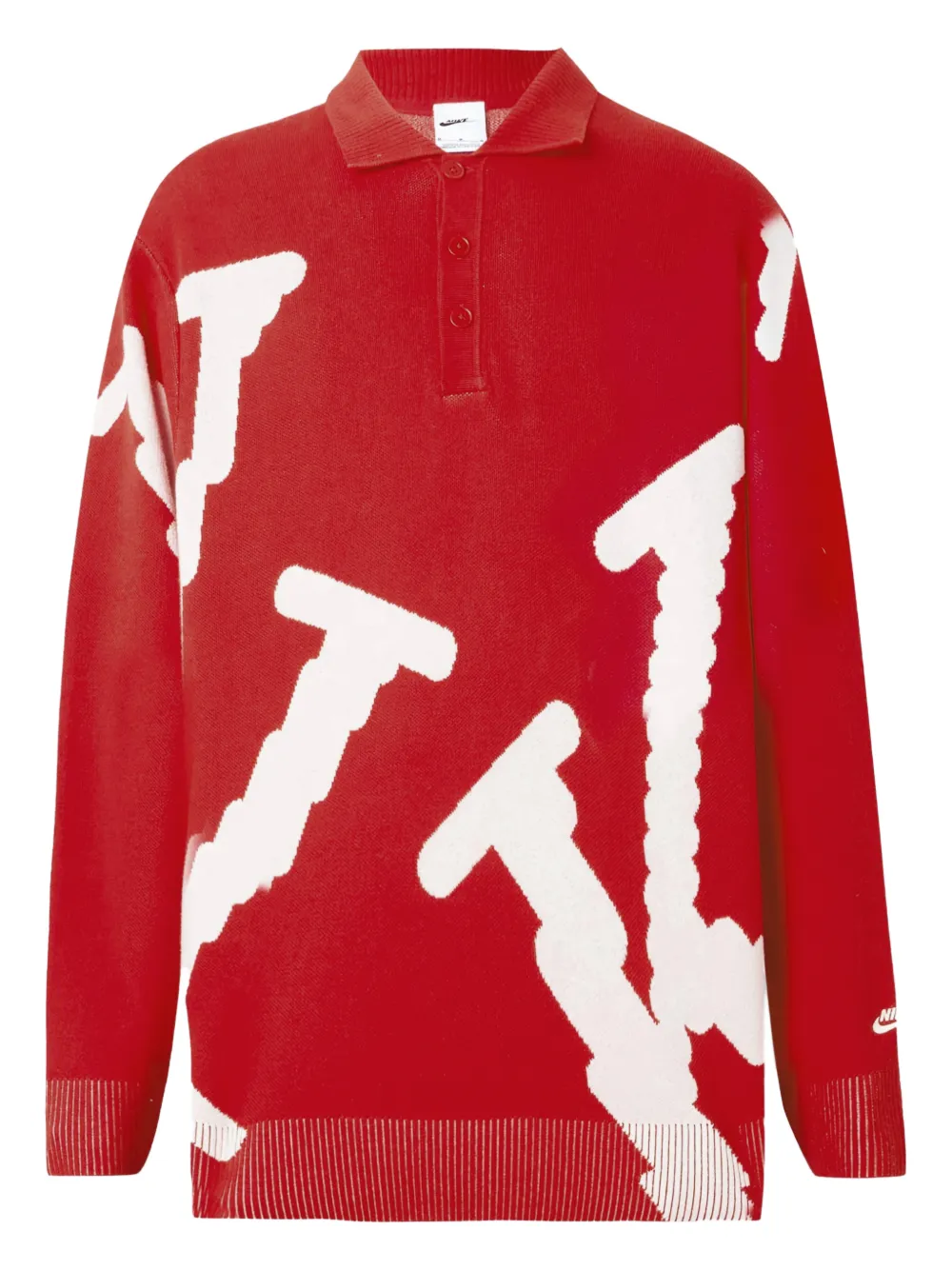 Nike polo-collar sweater - Rosso