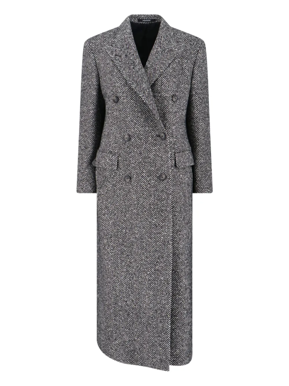 Tagliatore Caitlyn herringbone buttoned coat | Black | Image 1