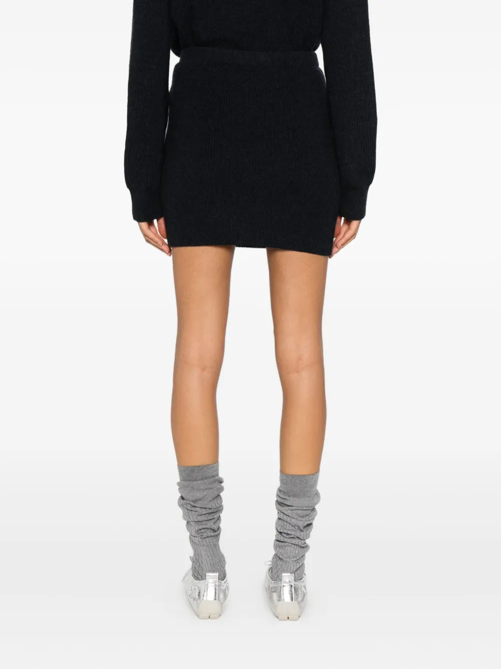 Blugirl Knitted Mini Skirt In Black