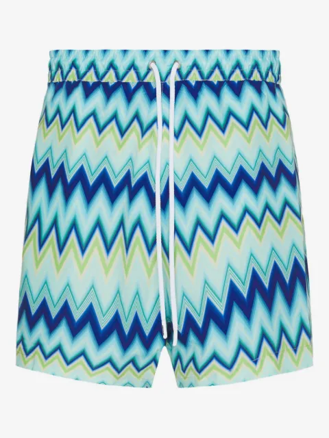 Missoni nylon swimsuit with zigzag print