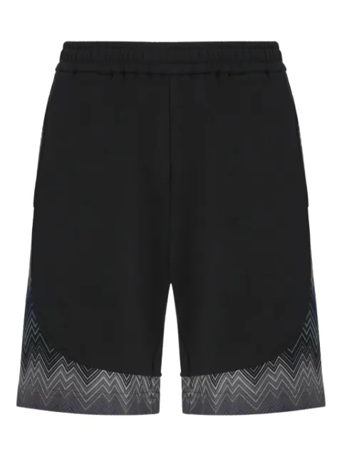 Missoni zigzag-pattern fleece shorts