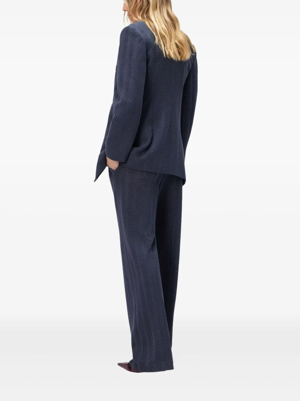 Missoni Blazer met chevron-patroon Blauw