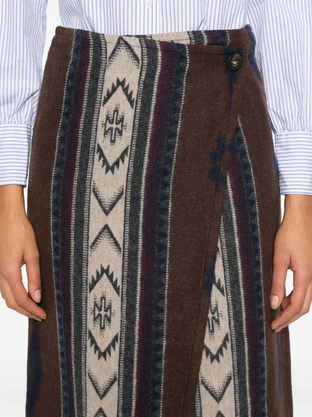 Diega Josto Patterned Skirt In Brown
