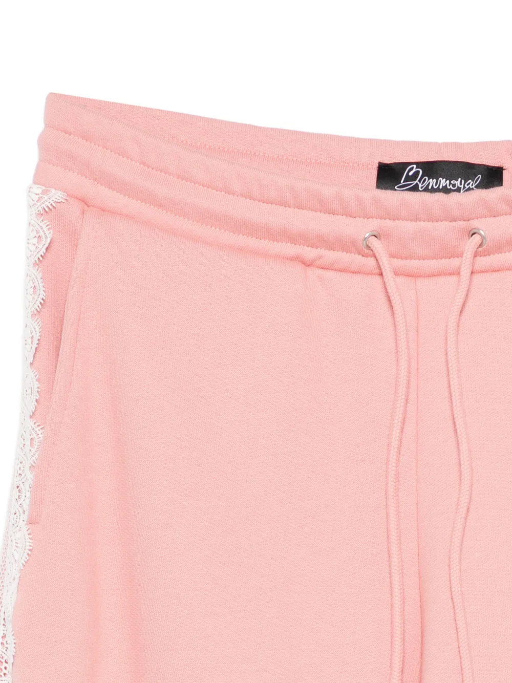 Benjamin Benmoyal Lace Side Trim Track Pants In Pink