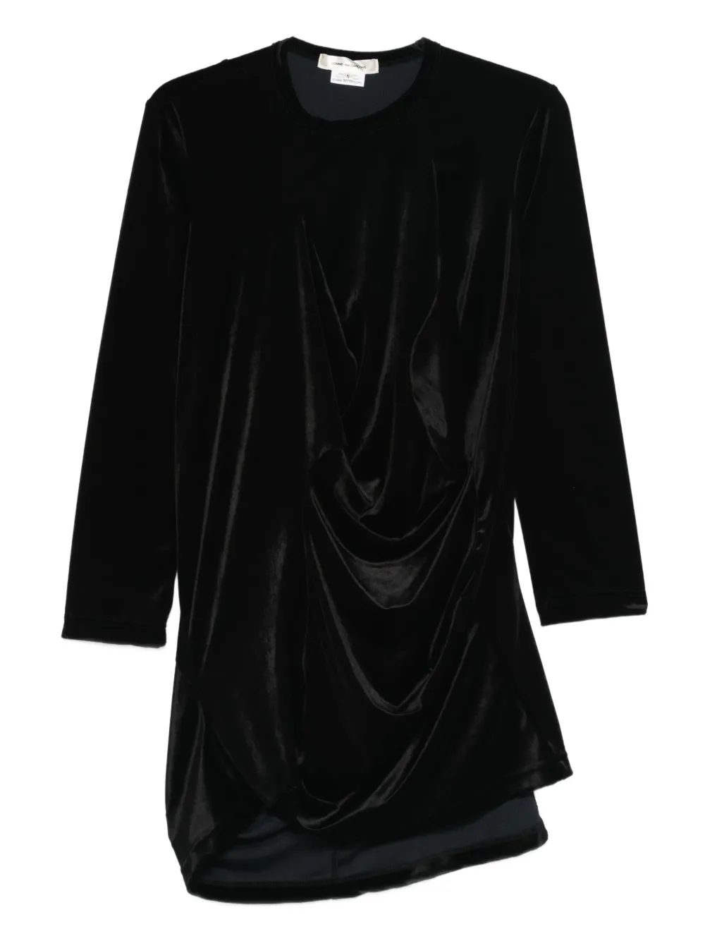 Comme Des Garçons draped mini dress - Nero