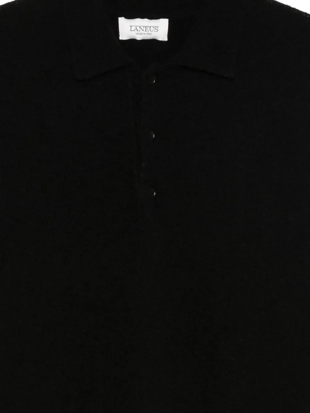 Laneus F5LAMAKP018 poloshirt met knopen Zwart