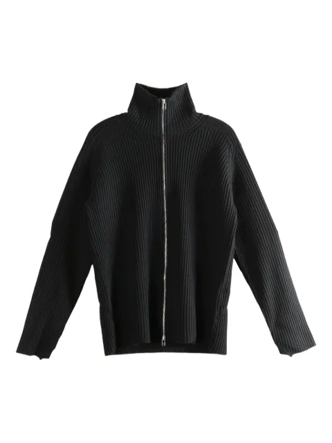 Omar Afridi zip-up ribbed cardigan