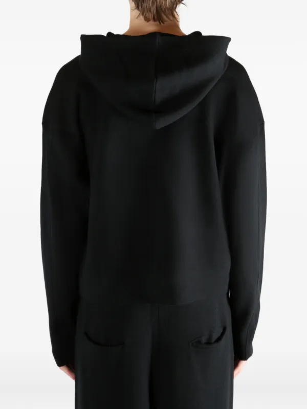 Omar Afridi zip-up Wool Hoodie | Black | FARFETCH
