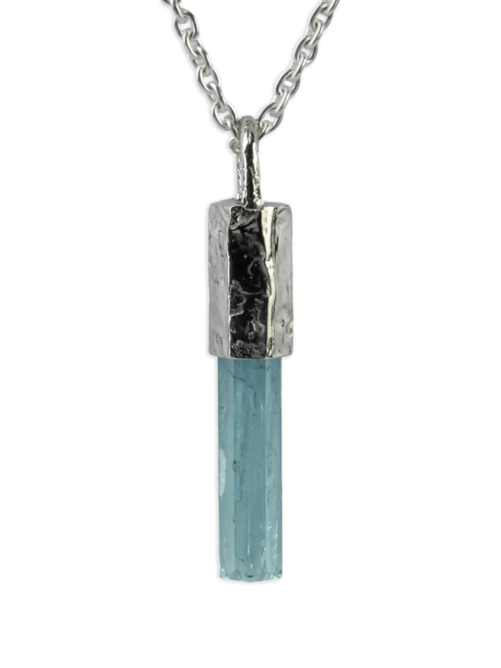 Parts Of Four Sterling Silver Talisman Aquamarine Necklace In Blue