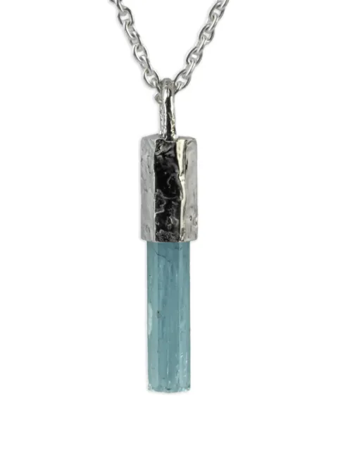 Parts of Four Collana talismano in argento sterling con acquamarina