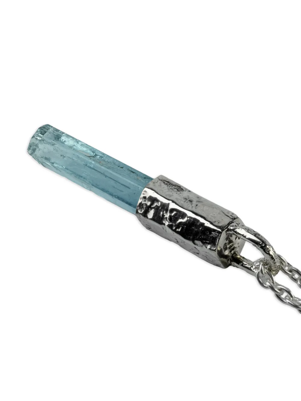 Parts Of Four Sterling Silver Talisman Aquamarine Necklace In Blue
