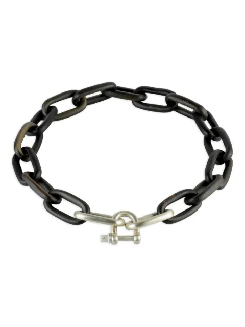 Parts of Four sterling-silver medium-links necklace