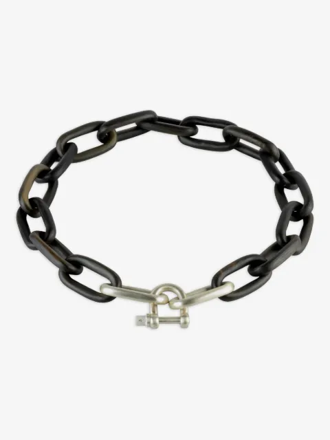 Parts of Four sterling-silver medium-links necklace