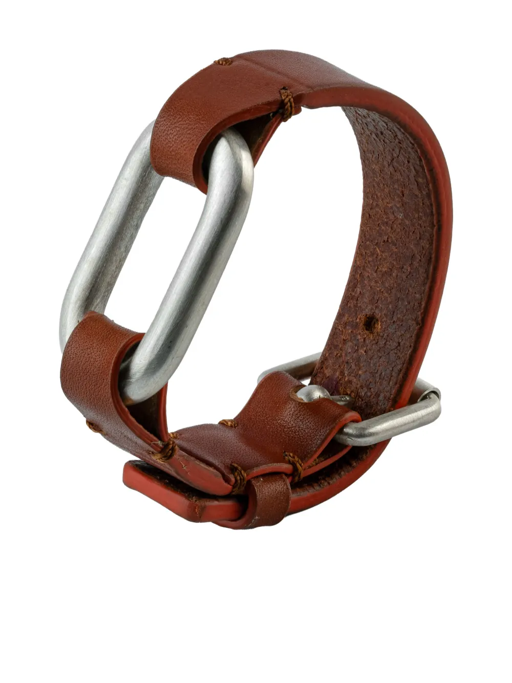 Parts Of Four Sterling Silver Link Gauntlet Bracelet In Brown