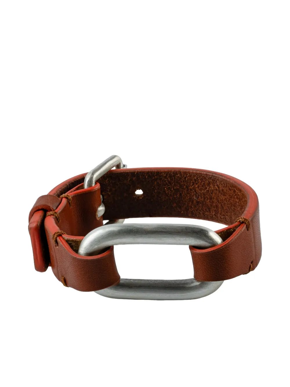 Parts Of Four Sterling Silver Link Gauntlet Bracelet In Brown