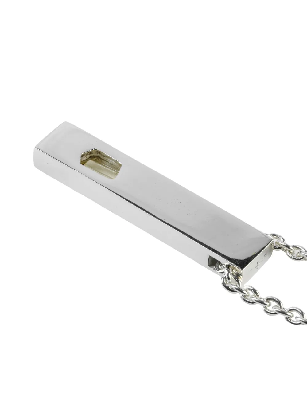 Parts Of Four Sterling-silver Amulet Cuboid Scapolite Necklace In Silver