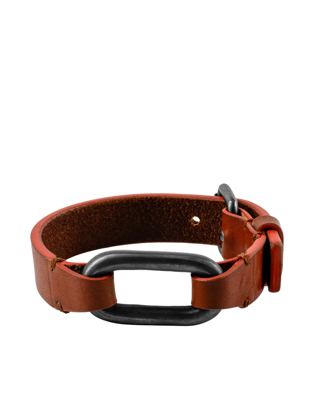 Parts Of Four Sterling Silver Link Gauntlet Bracelet In Brown