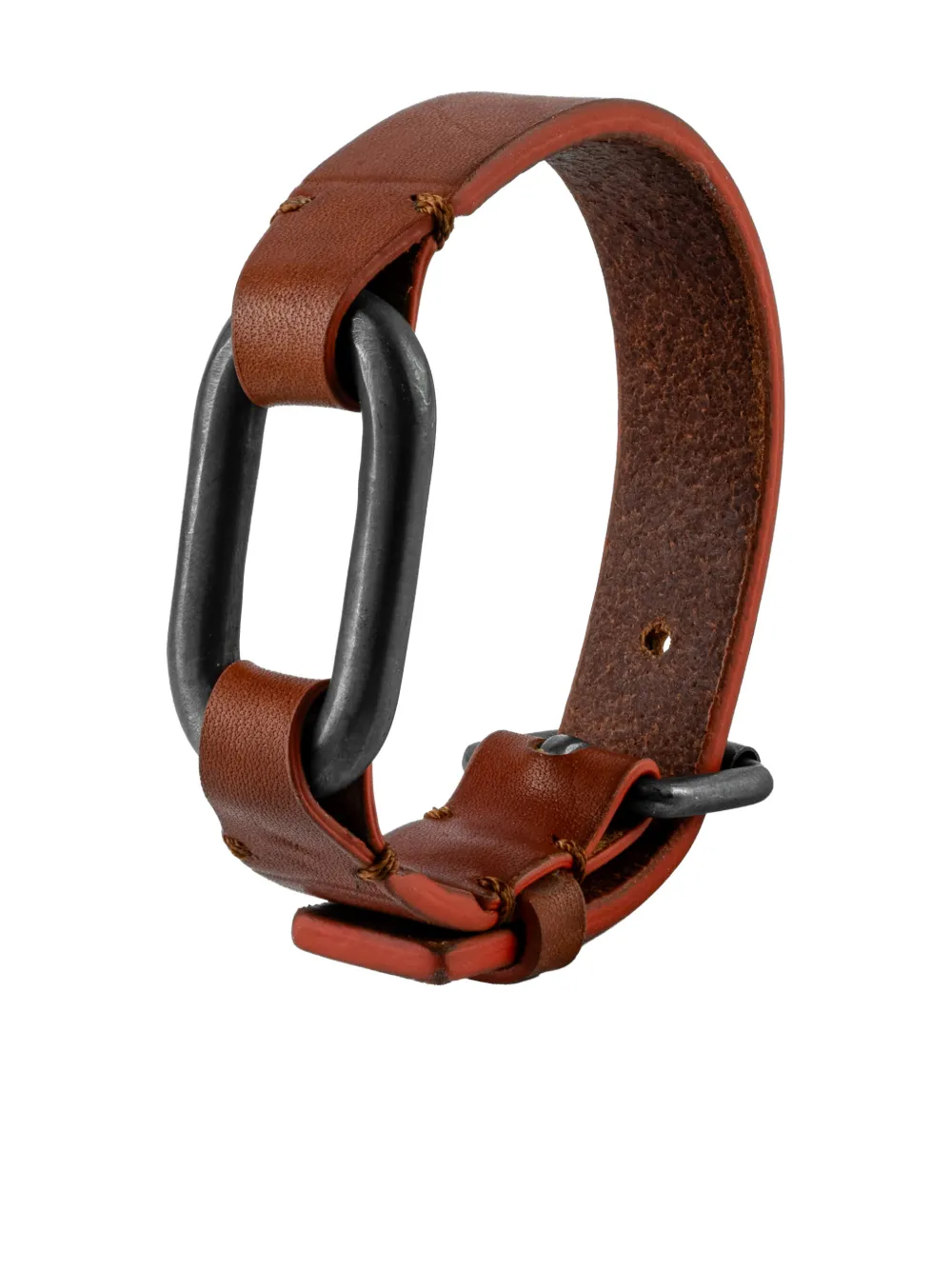 Parts Of Four Sterling Silver Link Gauntlet Bracelet In Brown