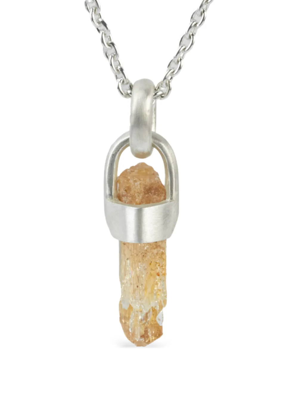 Parts Of Four Sterling Silver Talisman Imperial Topaz Necklace In Silver