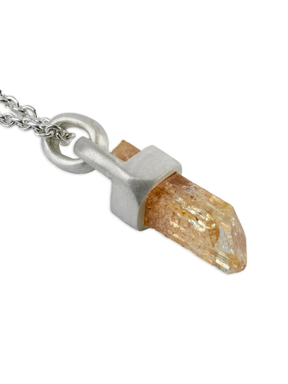 Parts Of Four Sterling Silver Talisman Imperial Topaz Necklace In Silver