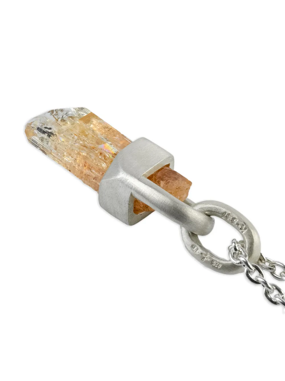 Parts Of Four Sterling Silver Talisman Imperial Topaz Necklace In Silver