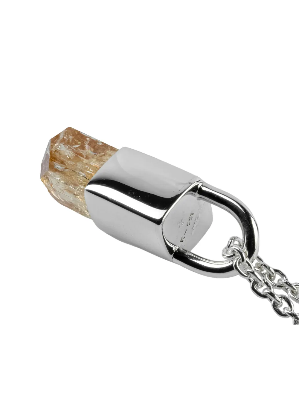 Parts Of Four Sterling Silver Talisman Imperial Topaz Necklace In Metallic