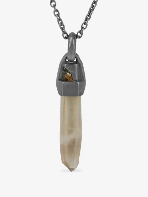 Parts of Four sterling silver Talisman Smoky Quartz necklace