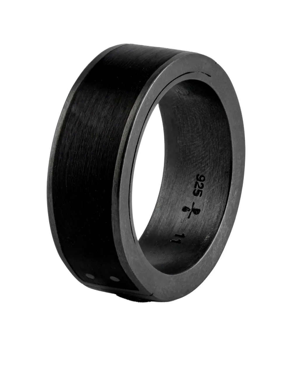 Parts of Four sterling silver Sistema ring - Nero