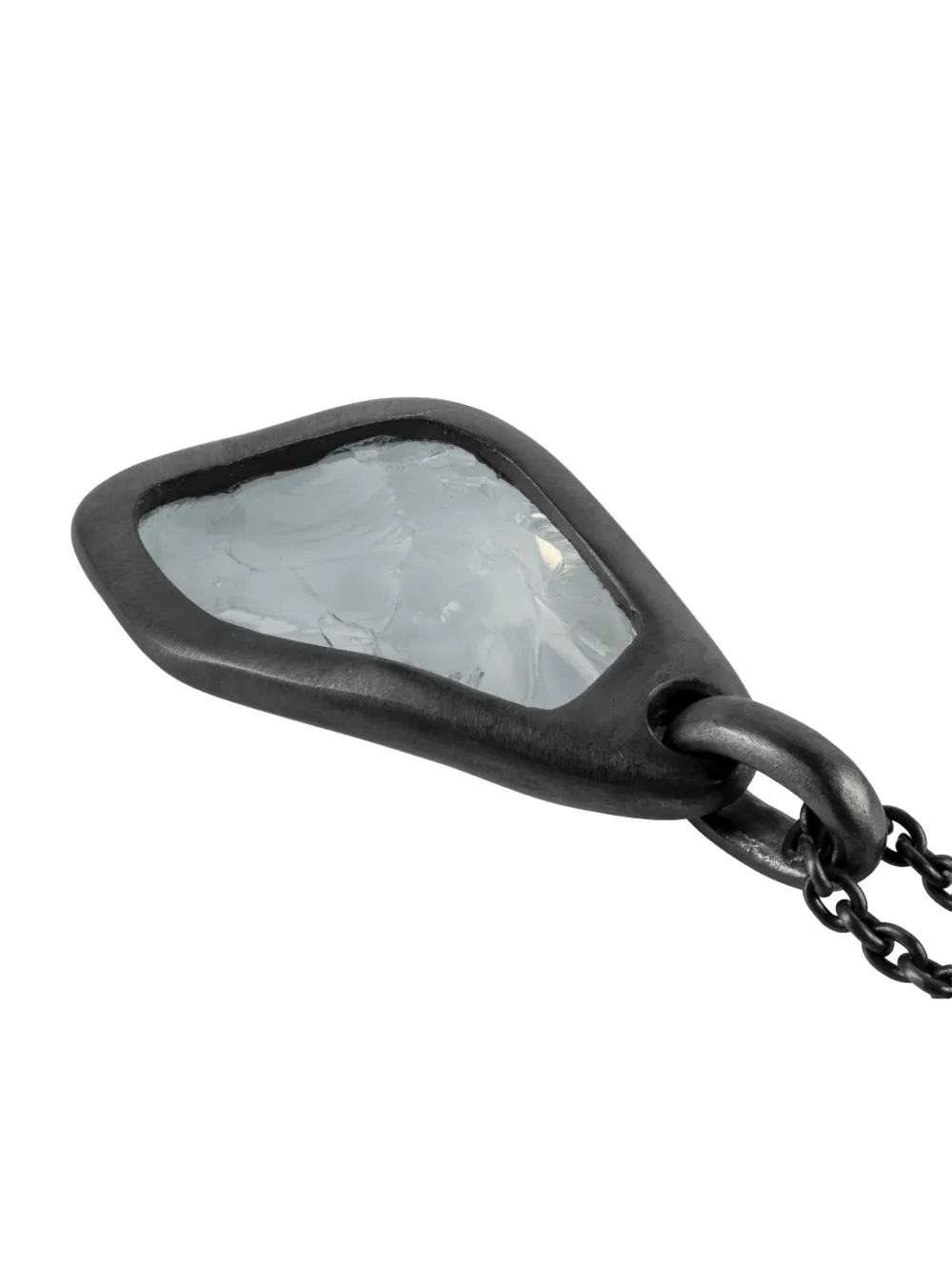 Parts Of Four Sterling Silver Halos Moon Quartz Necklace In Gray