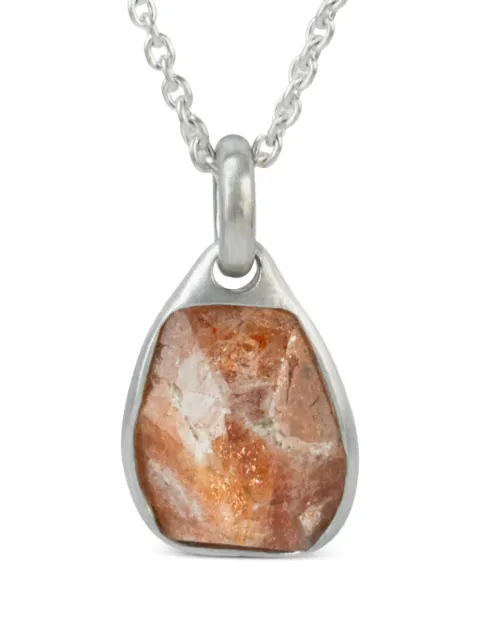 Parts of Four sterling silver Halos sunstone necklace