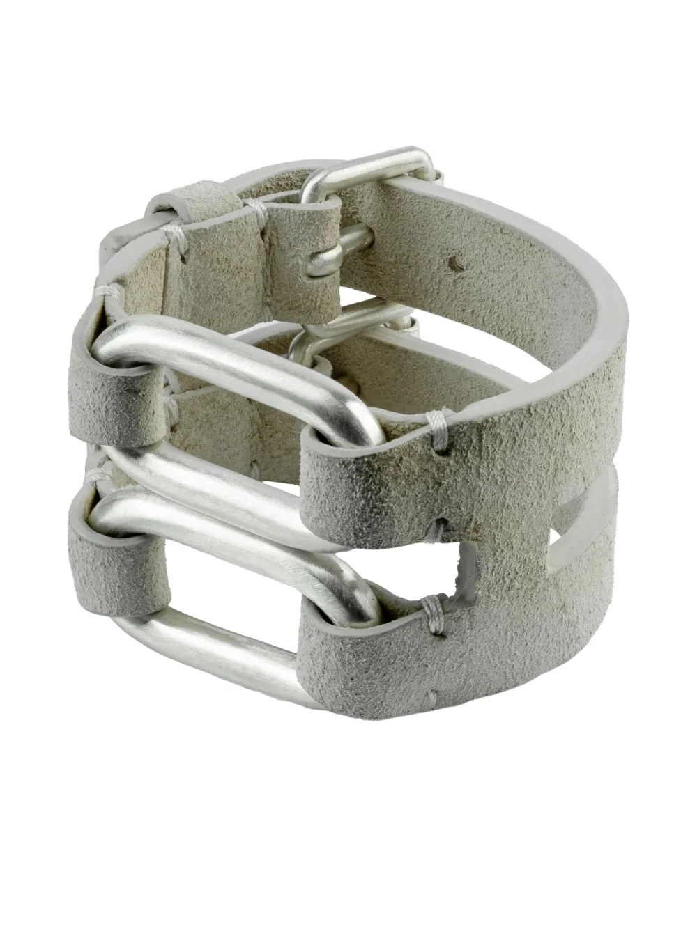 Parts Of Four Sterling Silver Link Gauntlet Bracelet In Silver