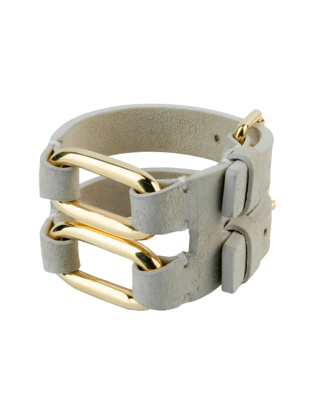 Parts Of Four Sterling Silver Link Gauntlet Bracelet In Brown