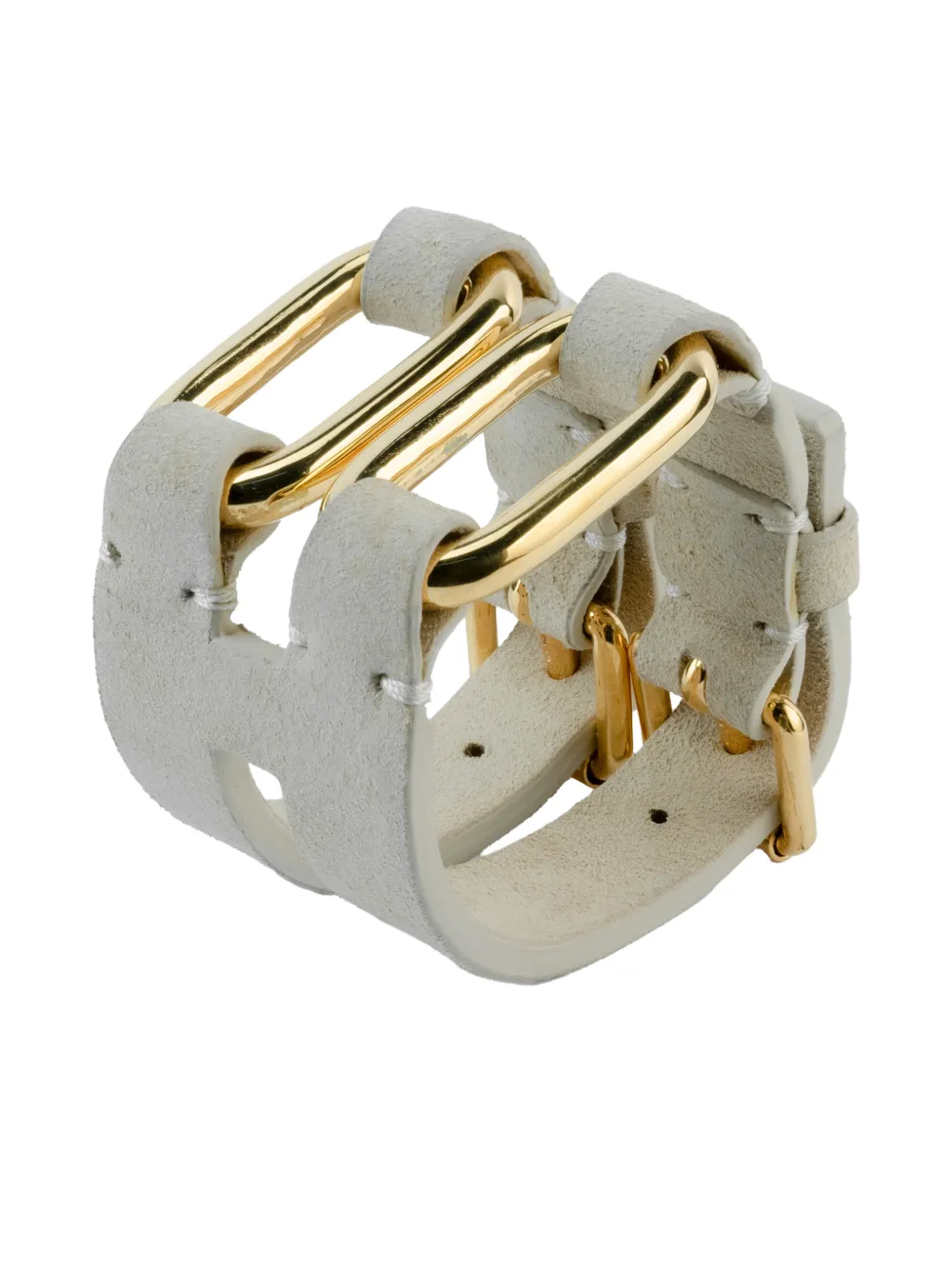 Parts Of Four Sterling Silver Link Gauntlet Bracelet In Brown