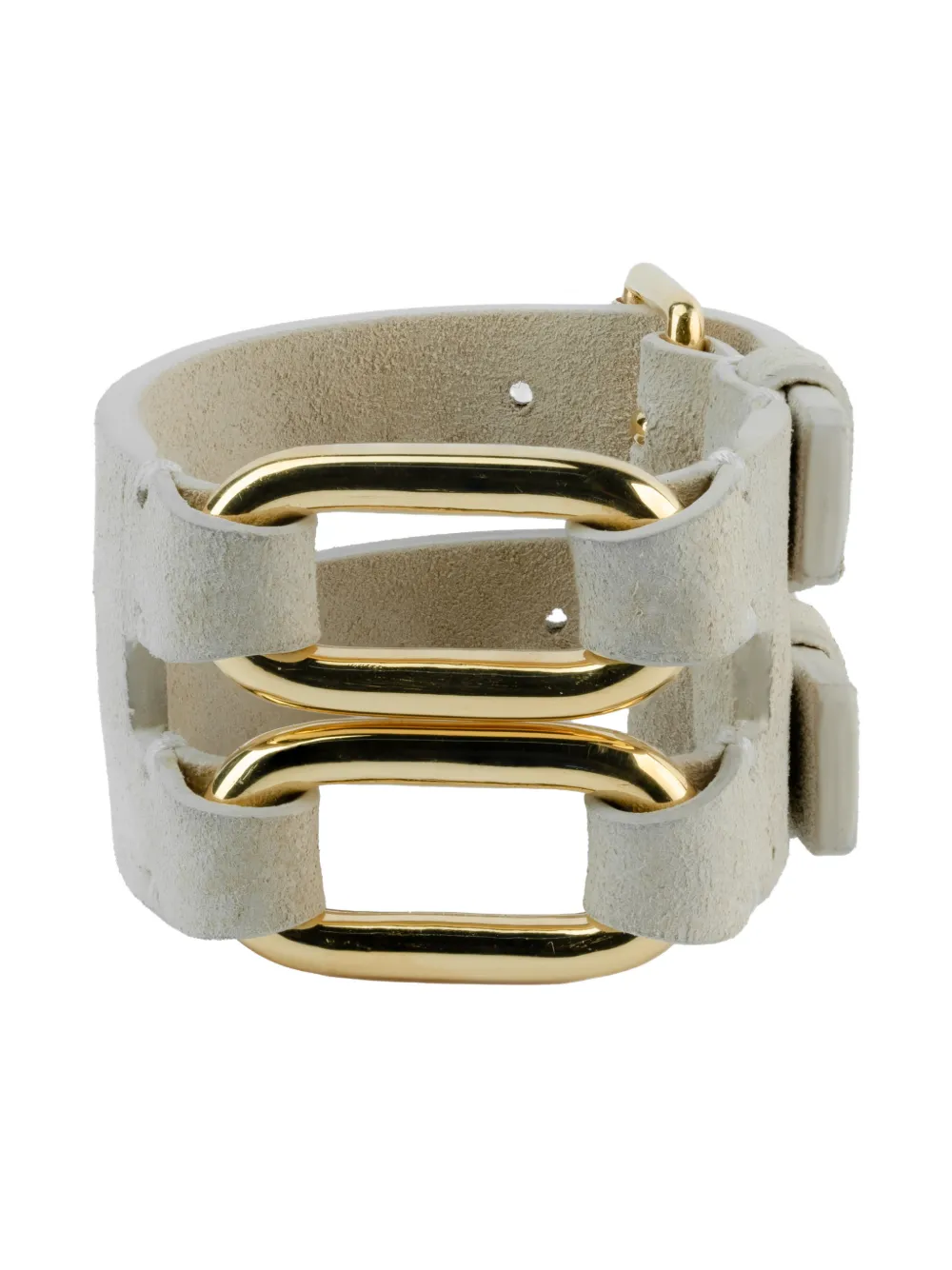 Parts Of Four Sterling Silver Link Gauntlet Bracelet In Brown