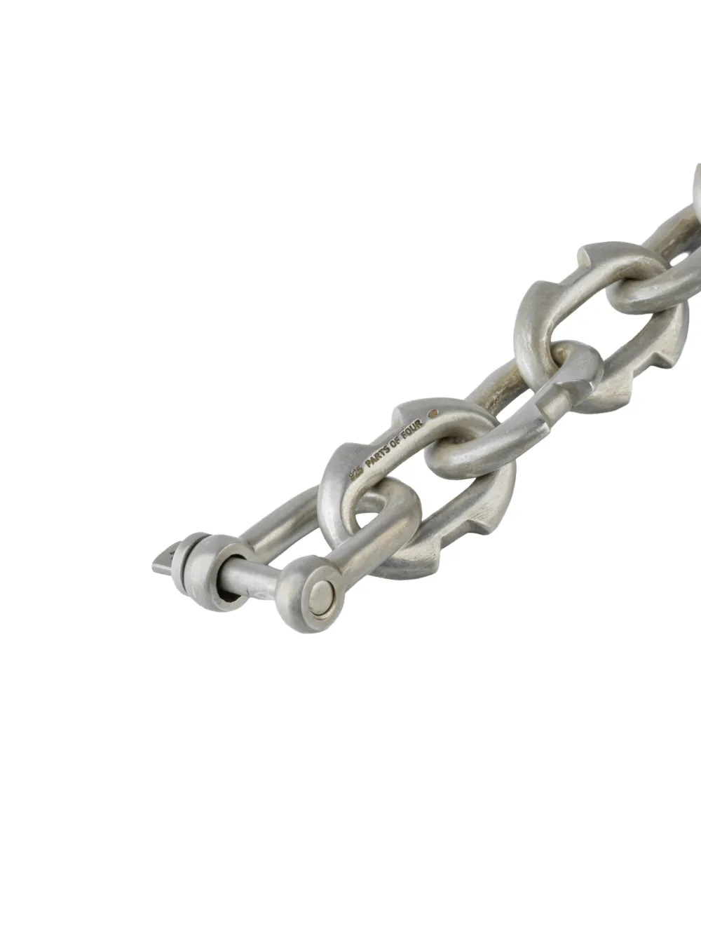 Parts Of Four Sterling Silver Chain-link Necklace In Metallic