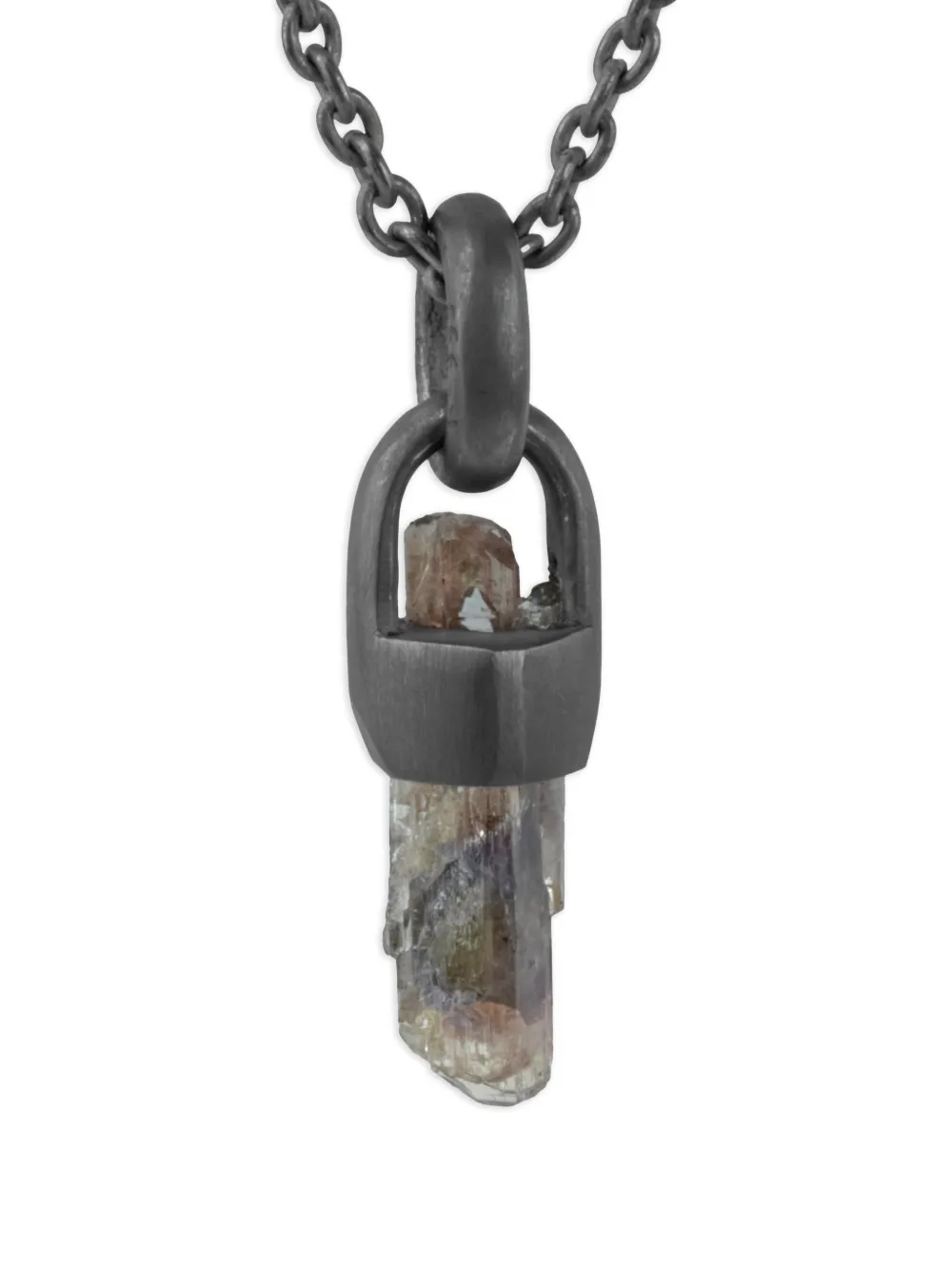 Parts Of Four Sterling Silver Talisman Tanzanite Necklace In Gray