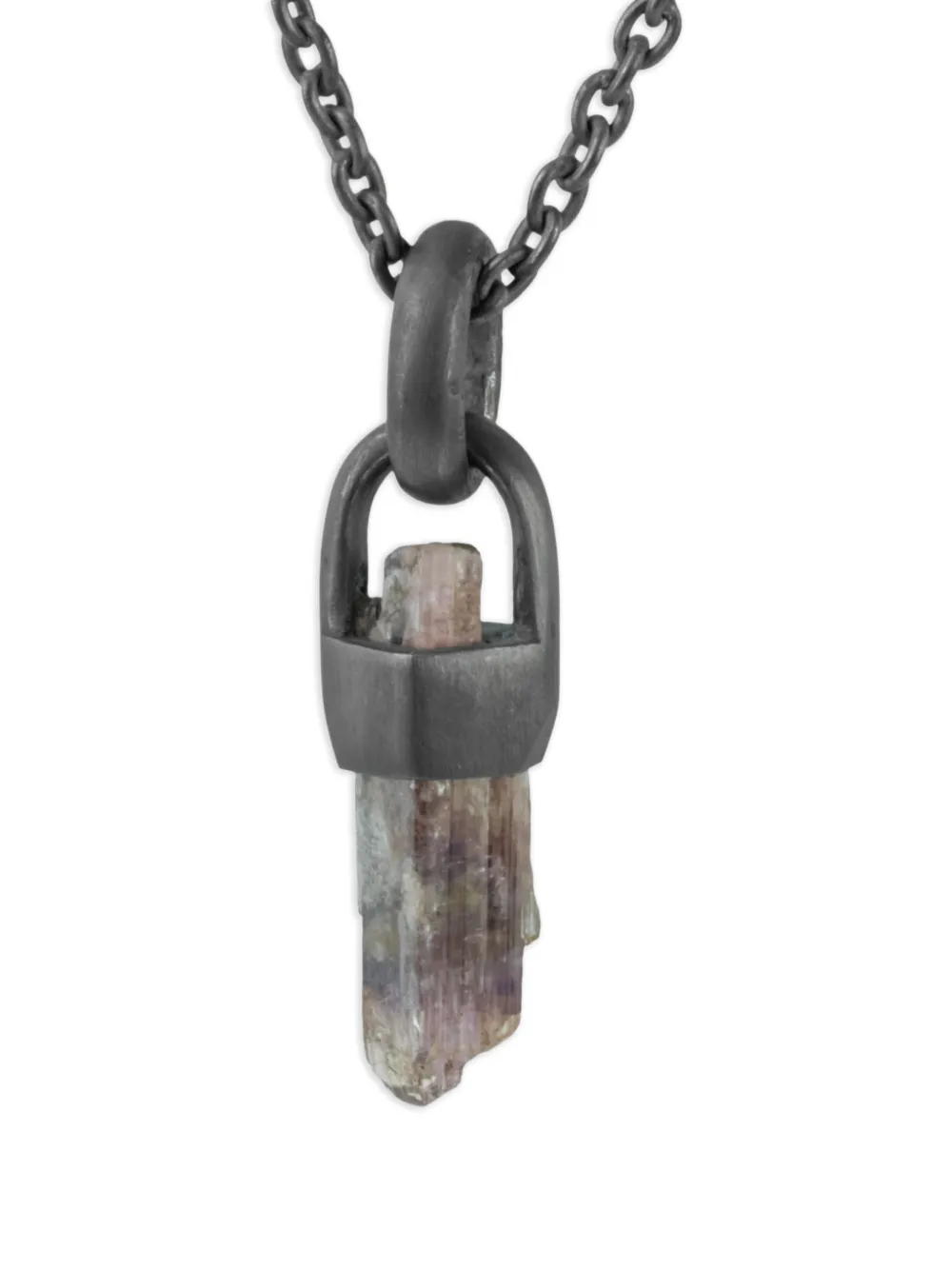 Parts Of Four Sterling Silver Talisman Tanzanite Necklace In Gray