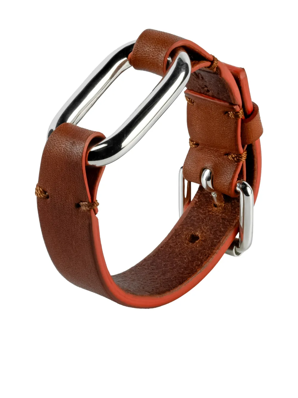 Parts Of Four Sterling Silver Link Gauntlet Bracelet In Brown