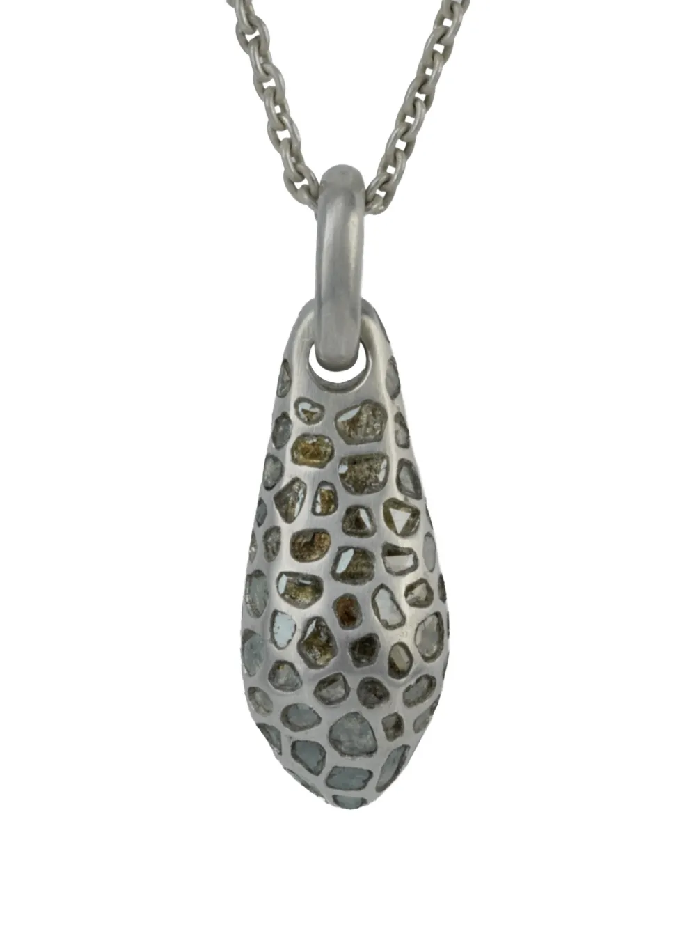 Parts Of Four Sterling Silver Chrysalis Diamond Necklace In Brown